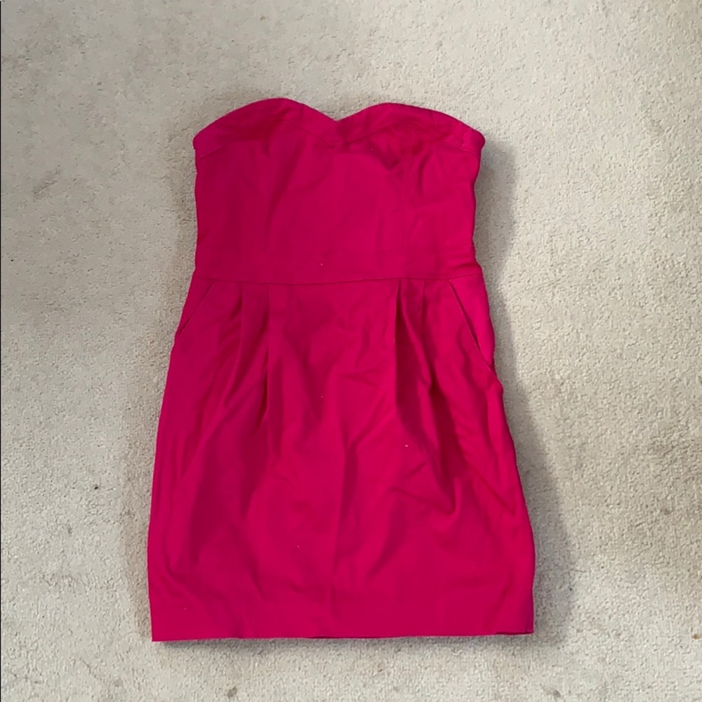 Hot pink mini dress